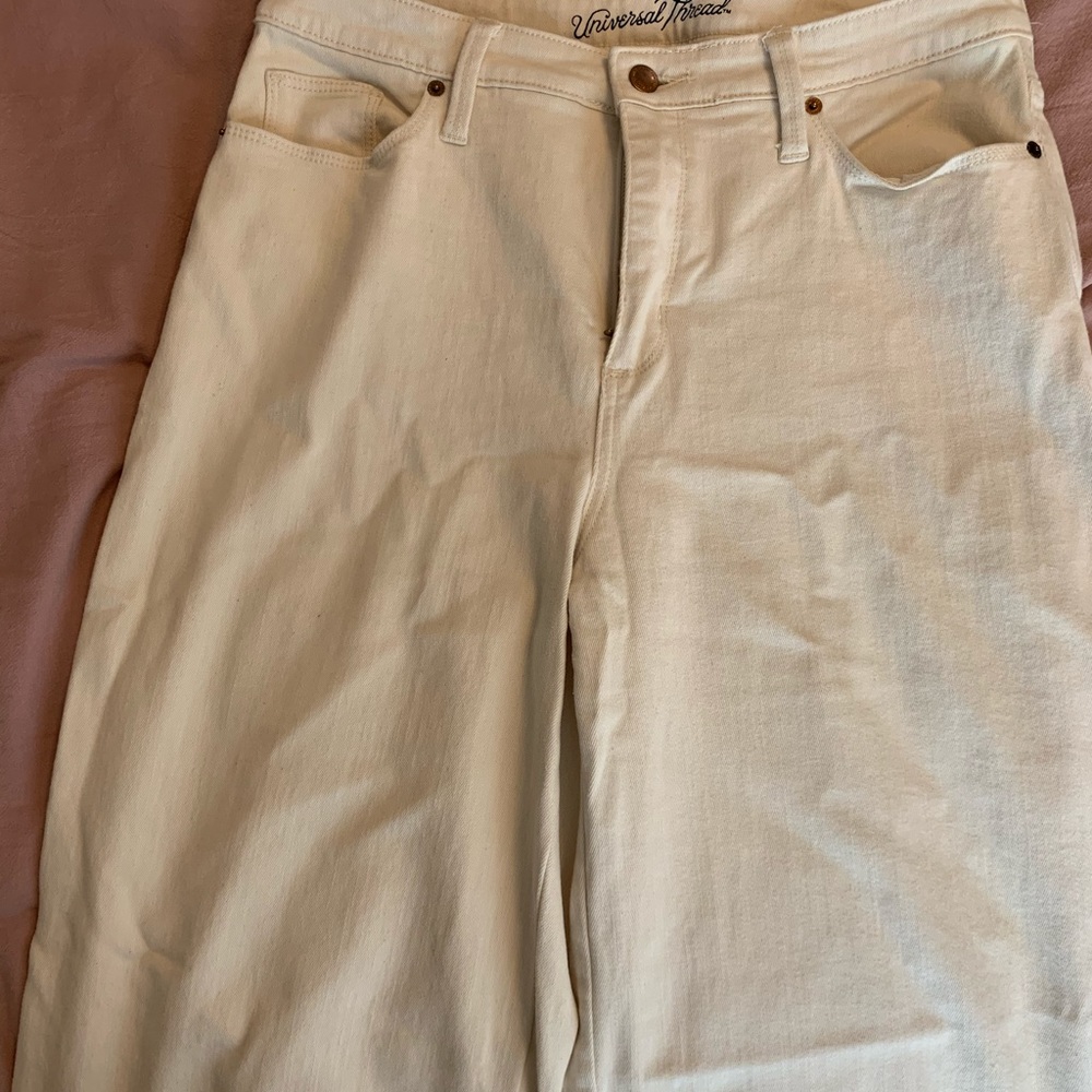 Women’s cream universal thread wide leg jeans